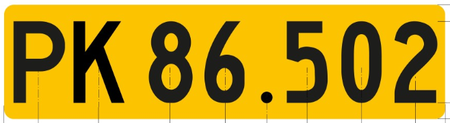 Visning af billede: Type 6 Gul plade